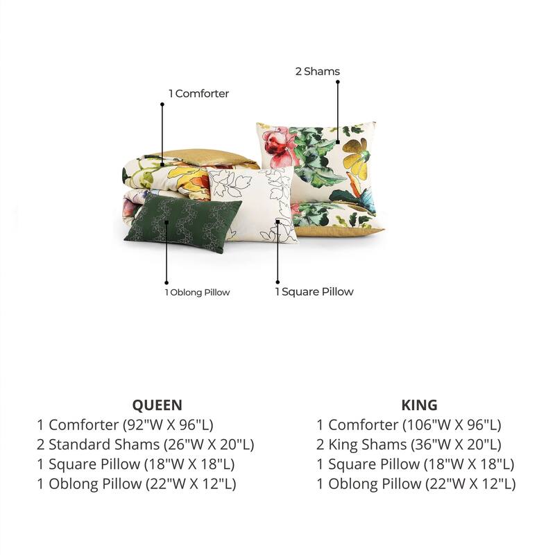 Bebejan Radiance 100% Cotton Sateen 5 Piece Reversible Comforter Set