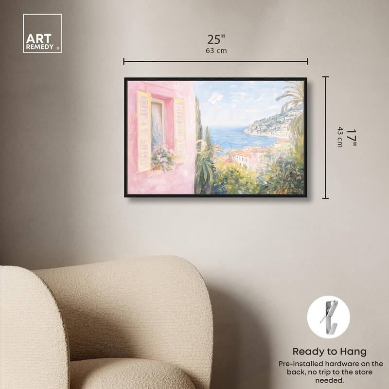 Mediterranean Pink Canvas by Art Remedy
