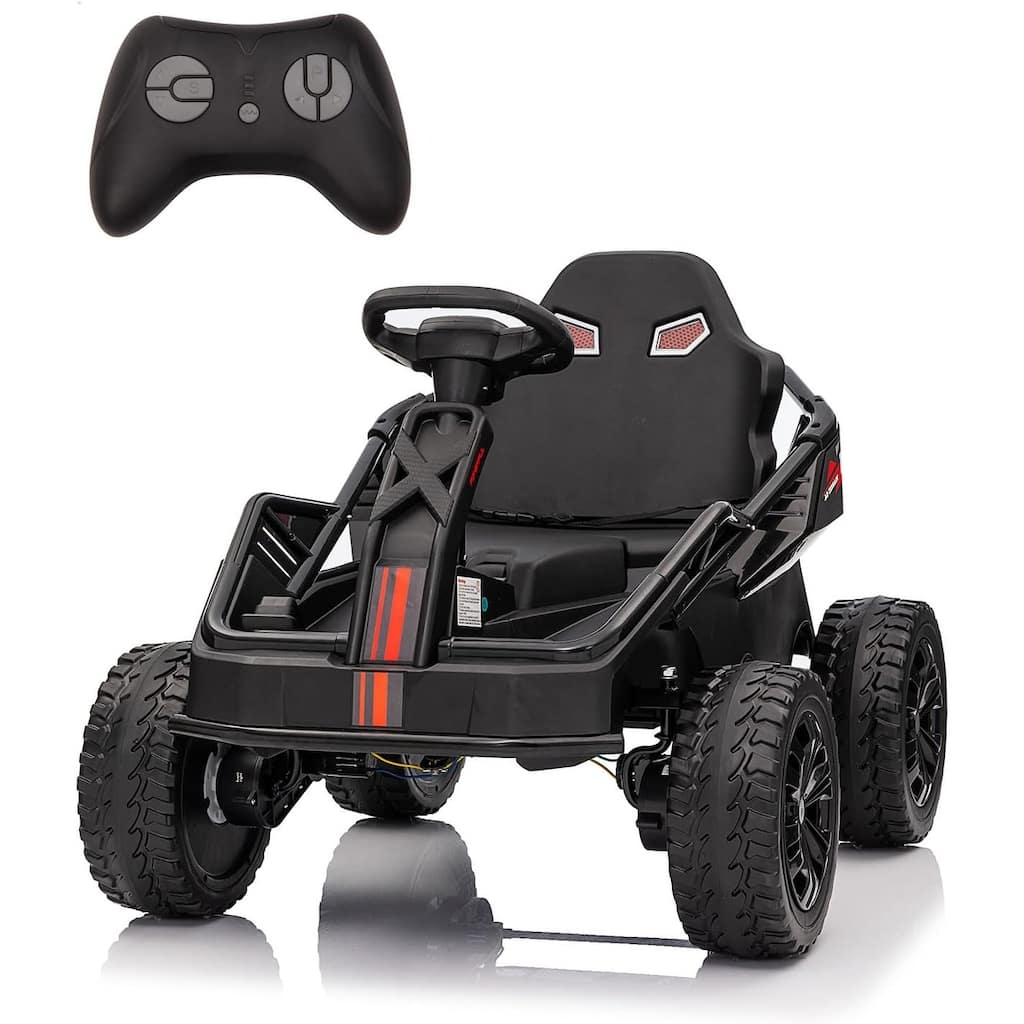 24V Kids Electric Car with Parent Control, 200W 4x4 Ride On Toy for Big Kids,4 Wheeler ATV