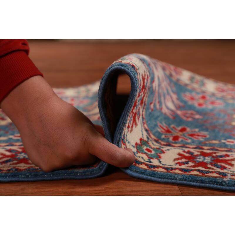 Blue Kazak Oriental Accent Foyer Rug Handmade Wool Carpet - 2'0"x 3'0"