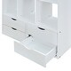 preview thumbnail 14 of 14, Twin Size Loft Bed with Large Shelves, Writing Desk, and LED Light in White for Stylish and Functional Spaces