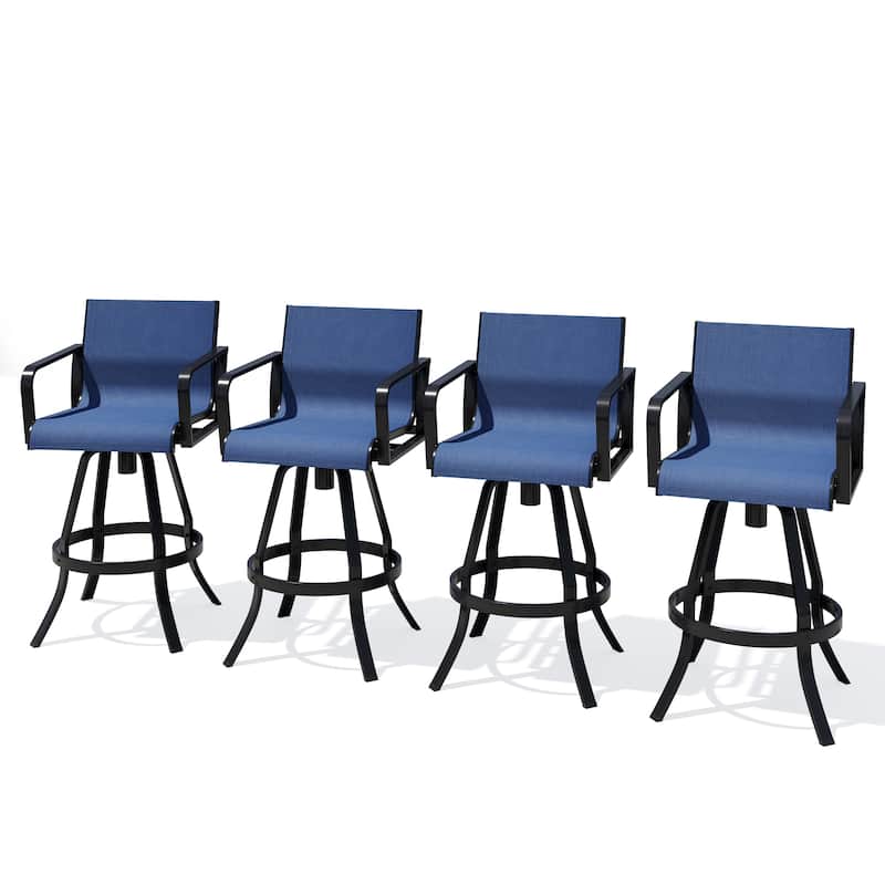 Outdoor Indoor All-weather Swivel Barstool Patio Bar Stools (Set of 2) - See Picture