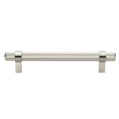 5 in Screw Center Knurled Euro Solid Steel Bar Pull (Pack of 10) - Satin Nickel