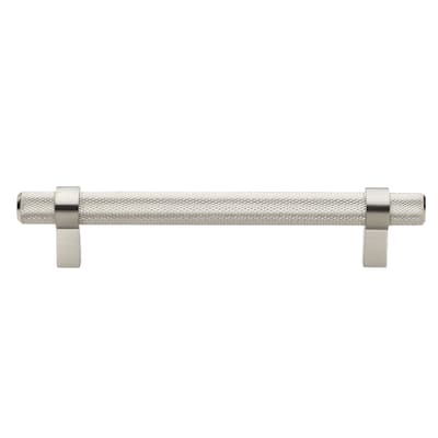 5 in Screw Center Knurled Euro Solid Steel Bar Pull (Pack of 25) - Satin Nickel