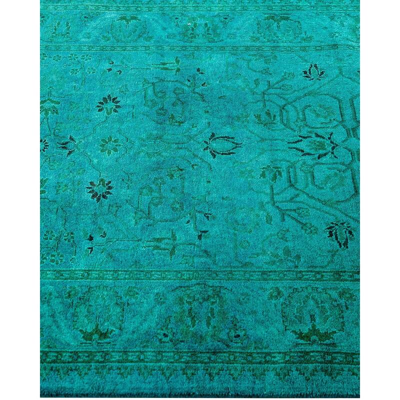 Contemporary Overdyed Wool Hand Knotted Runner - 2' 8" x 16' 1"