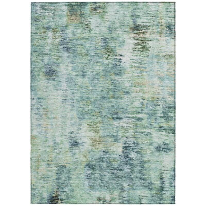HomeRoots Abstract Transitional Rectangle Outdoor Rug