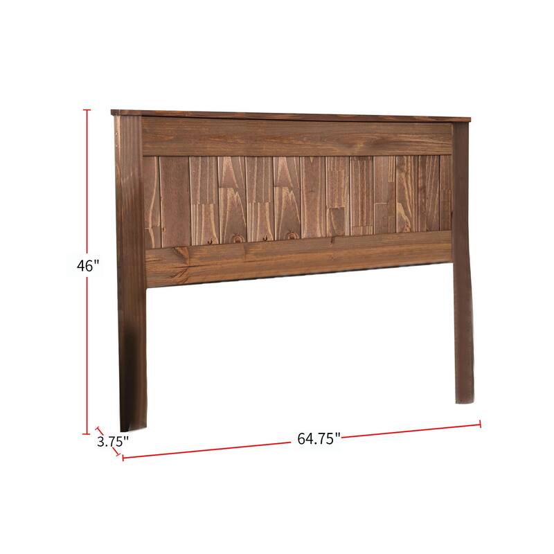 Wood Panel Headboard in Mahogany