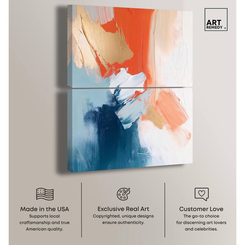 Orange Infusion II Canvas Set of 2 by Art Remedy, Gallery Wrapped