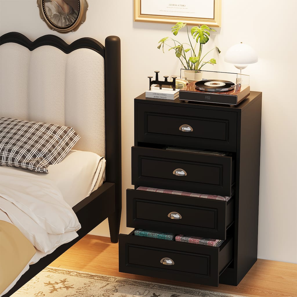 4-Drawer Dresser - Storage Cabinet for Hallway, Living Room & Bedroom