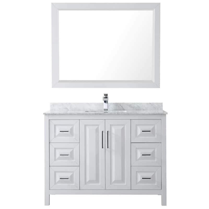 Wyndham Collection Daria 48" Free Standing Single Vanity Set with MDF
