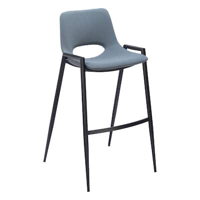 Britley Bay Barstool Chair (Set of 2) Gray - N/A