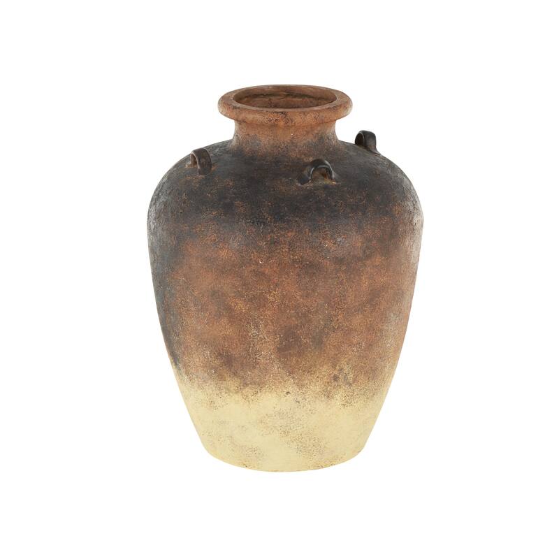 Magnesium Oxide Textured Ombre Antique Amphora Decorative Vase - Copper - Roche River Decor
