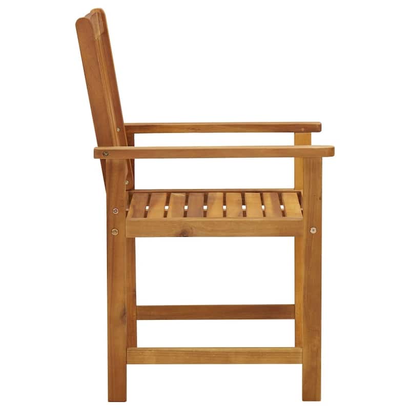 vidaXL Patio Chairs with Cushions 2 pcs Solid Acacia Wood - 24" x 22.4" x 36.2"