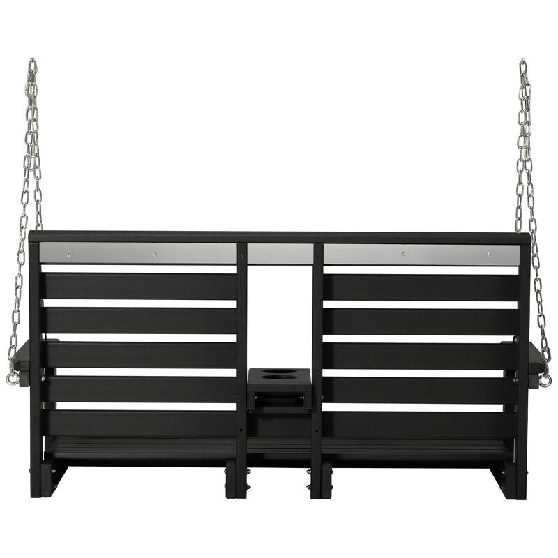 Nashville Poly 54 Inch Porch Swing with Folding Cup Holder