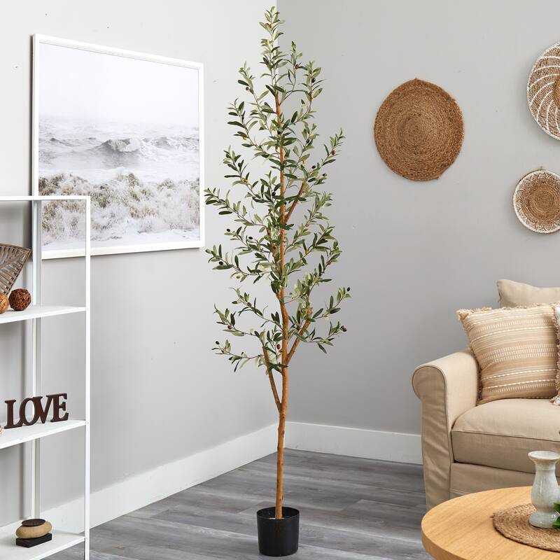 Artificial Olive Tree 82In - Indoor Outdoor Greenery Decor