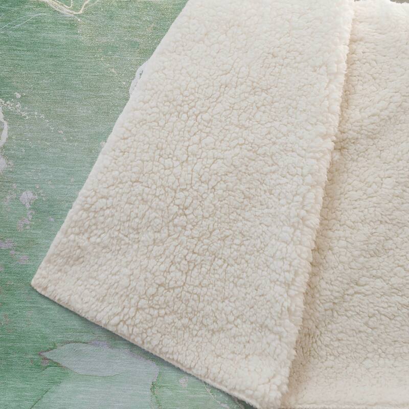 Premium Machine Washable Abstract Contemporary Sherpa Throw Blanket