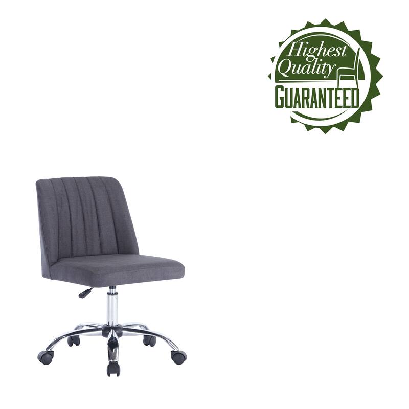 Porthos Home Nisa Fabric Armless Office Chair with Chrome Base