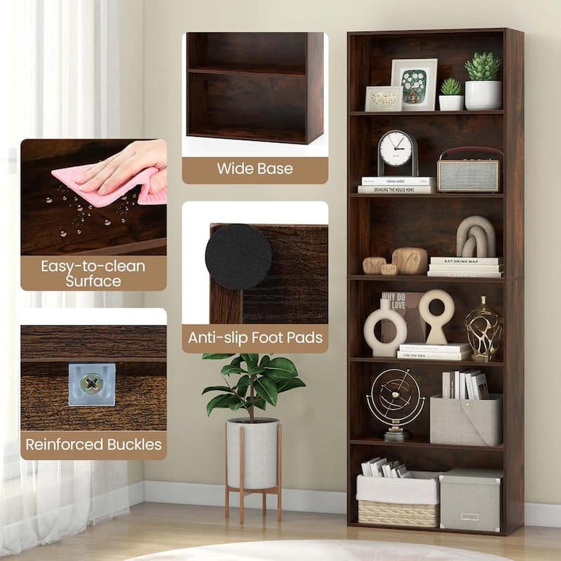 Tall Bookshelves and Bookcases Vertical Bookshelf Tower