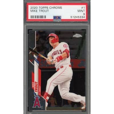 Mike Trout 2020 Topps Chrome Baseball Card #1 Graded PSA 9 MINT - 8'6" x 11'6"