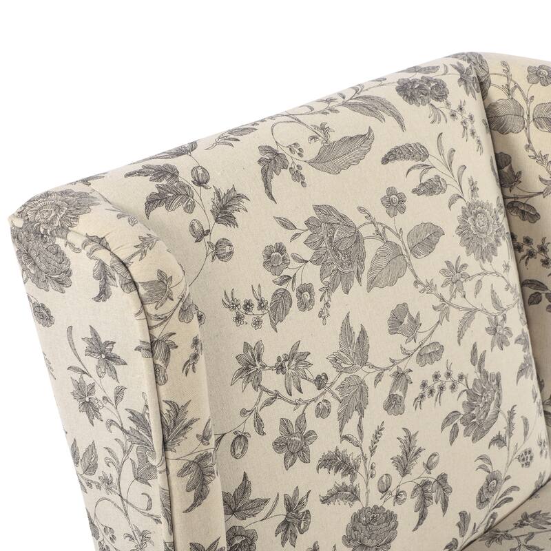 HOMCOM Upholstered Armless Accent Chair, Leisure Side Chair with Wingback