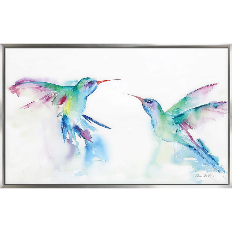 "Hummingbirds I" Print on Floating Canvas
