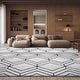 preview thumbnail 42 of 154, SAFAVIEH Adirondack Benilda Modern Geometric Rug 10' x 14' - Ivory/Black