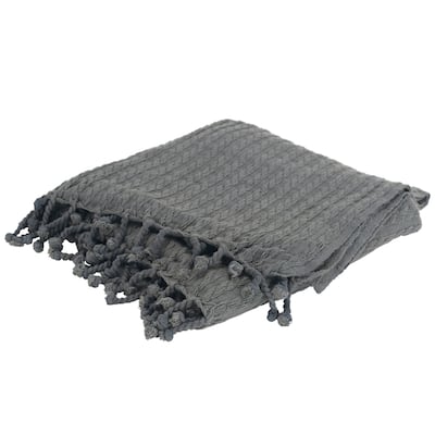 Rizzy Home Cable Knit Throw, 50" x 60"