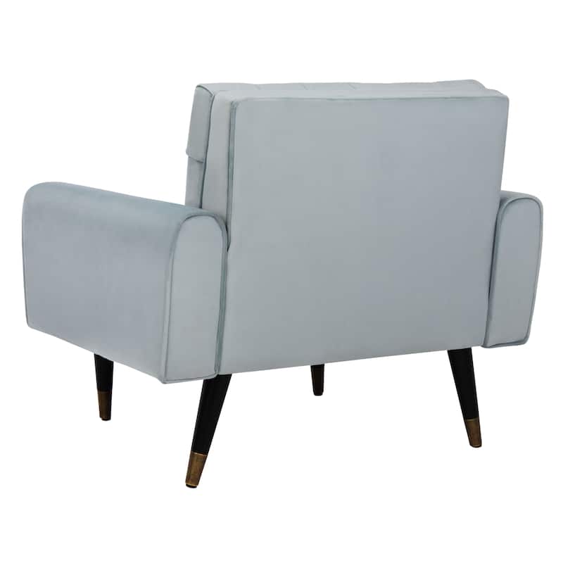 SAFAVIEH Nansy Contemporary Tufted Velvet Accent Chair - 32.7" x 31.5" x 28.4" - 34Wx31Dx29H