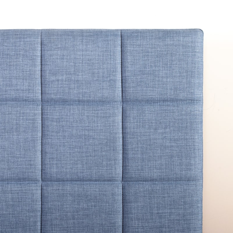 Priage by ZINUS Blue Slate Upholstered Square Platform Bed Frame
