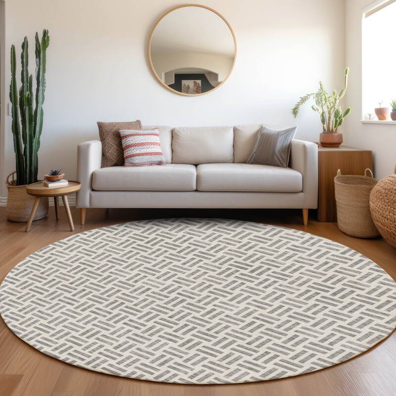 Premium Washable Super Soft Modern Weave Mayfield Rug - Gray - 8' x 8'