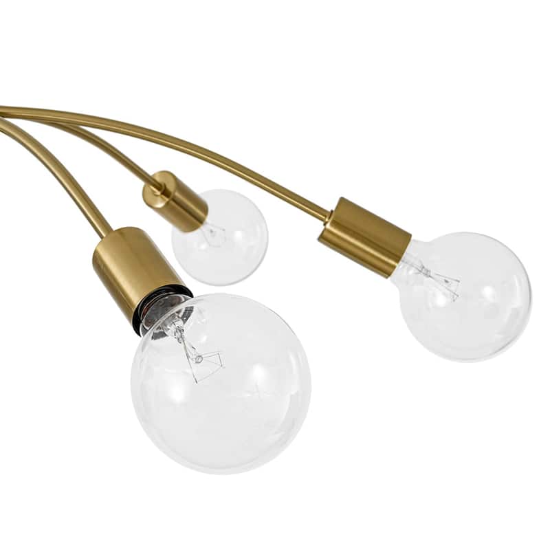 6-Light Mid-century Modern Spider Metal Chandelier - 28.0 in