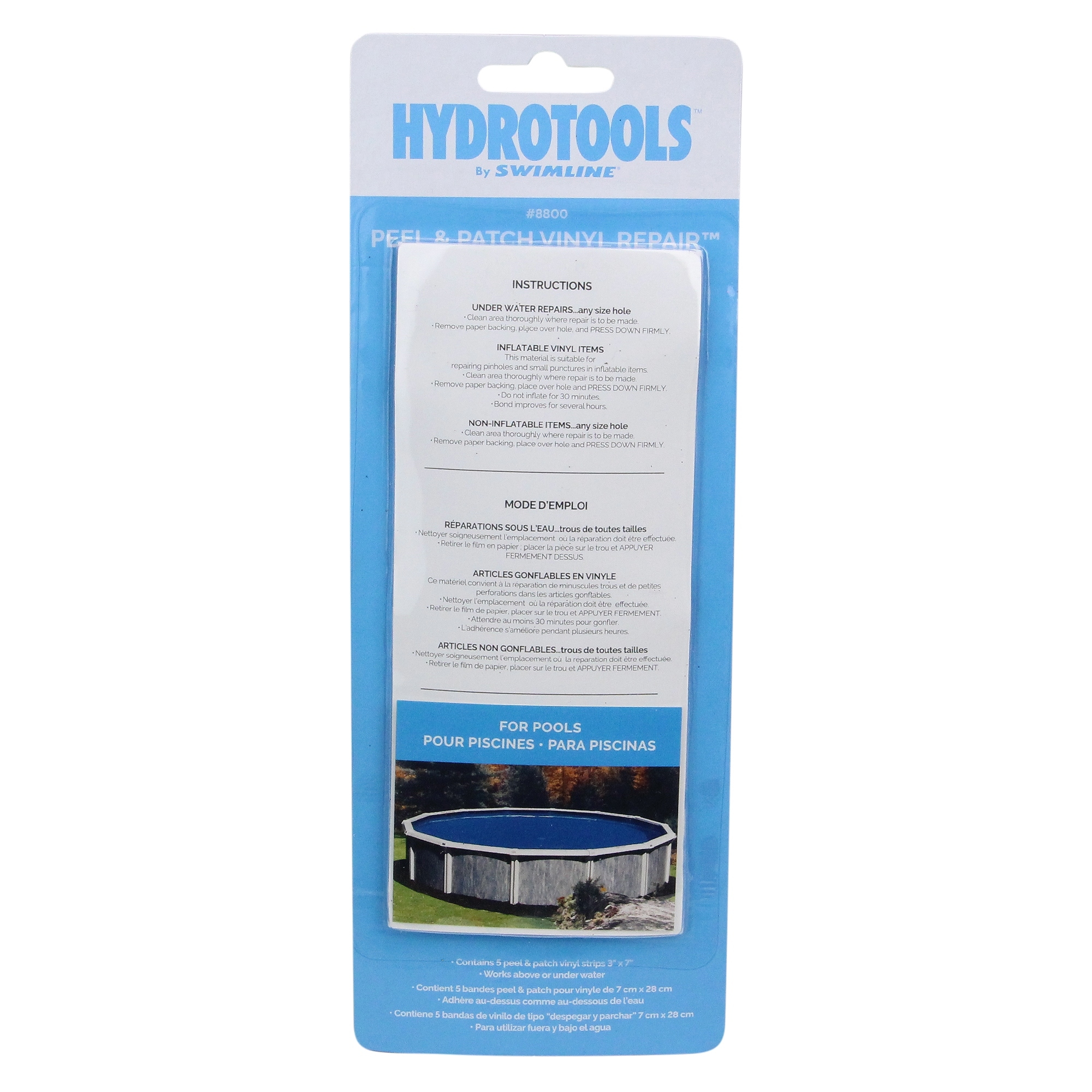 5pc Clear Peel and Patch Tear-Aid Swimming Pool Vinyl Repair Kit - 1"