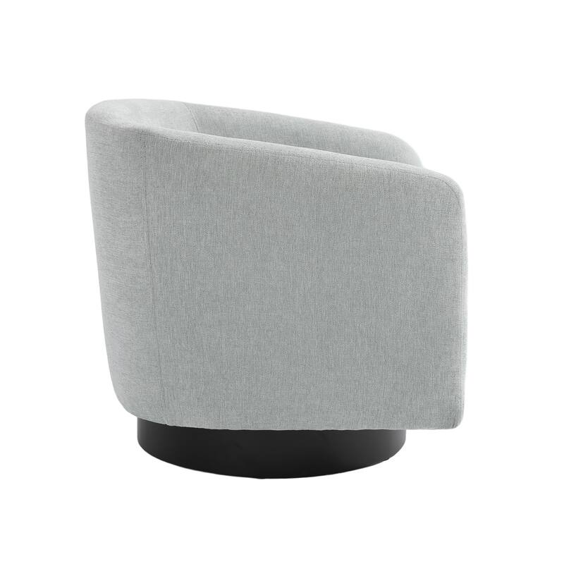2 Set Modern Soft Upholstered Chenille Swivel Barrel Chair