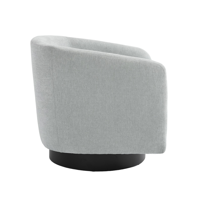 Modern Upholstered Swivel Barrel Club Arm Accent Chair for Living Room