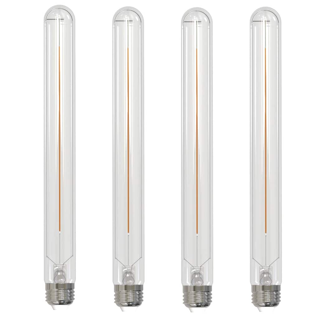 Bulbrite LED Filament Pack of (4) 5 Watt Dimmable 11 Inch T9 Light Bulb with Clear Glass Finish and Medium (E26) Base