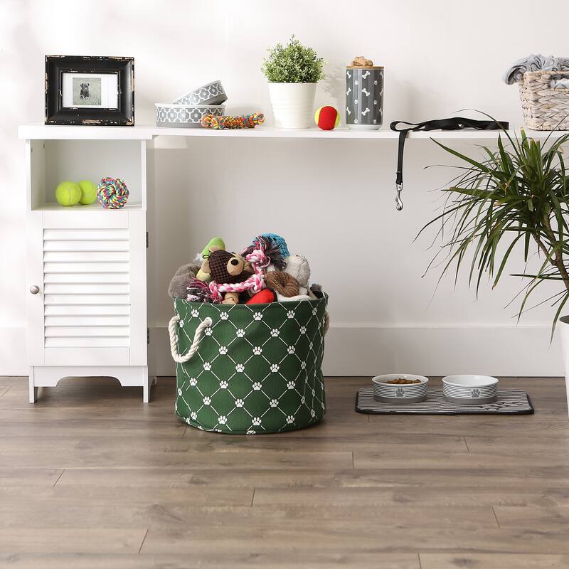 Bone Dry Polyester Pet Bin Trellis Paw