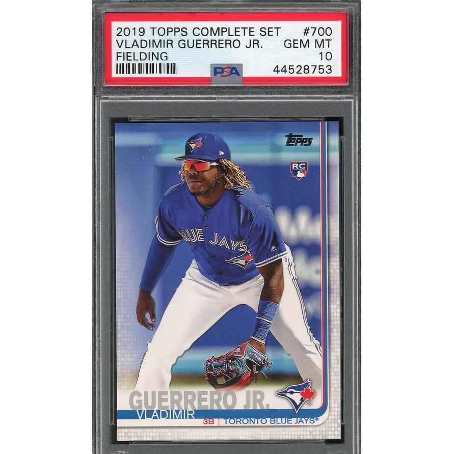 Vladimir Guerrero Jr 2019 Topps Complete Set Fielding Rookie Baseball Card #700 PSA 10 - 8'6" x 11'6"