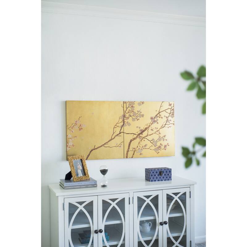 Modern Cherry Blossom Wall Decor Classic Furniture Wall Art, for Living Room, Dining Room Office, Bedroom