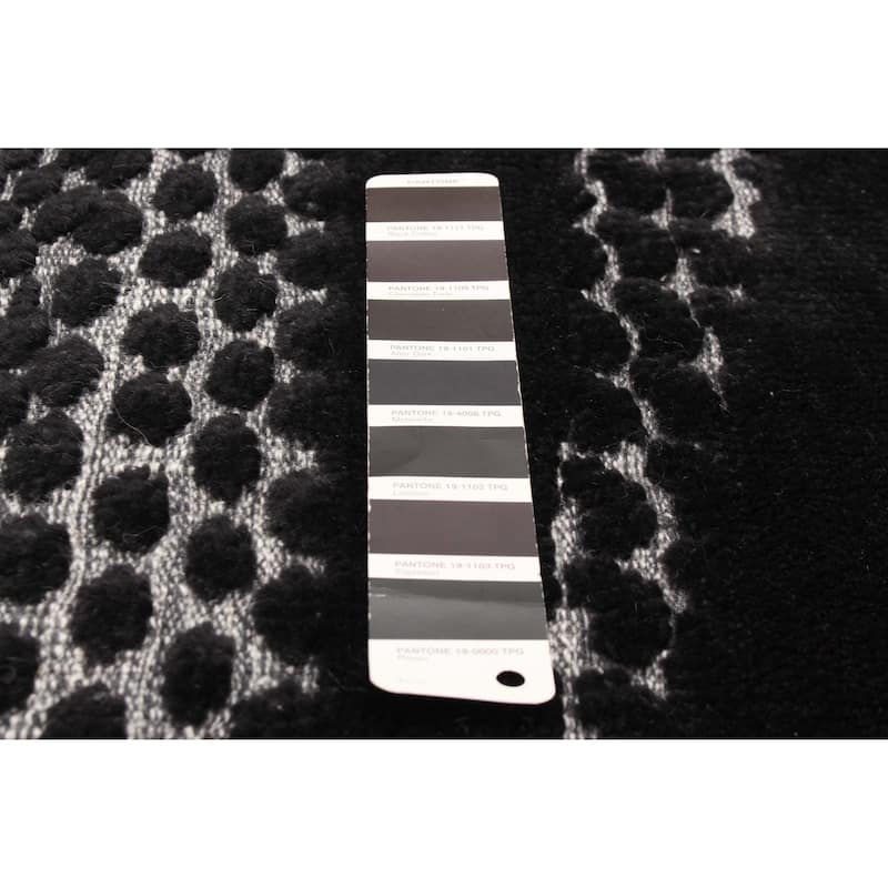 ECARPETGALLERY Hand-knotted Tangier Black Wool Rug - 2'11 x 5'0