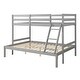 preview thumbnail 4 of 25, Twin over Full Solid Pine Wood Bunk bed with Full-length Guardrail,Clean Silhouette and A Hue of Elegance