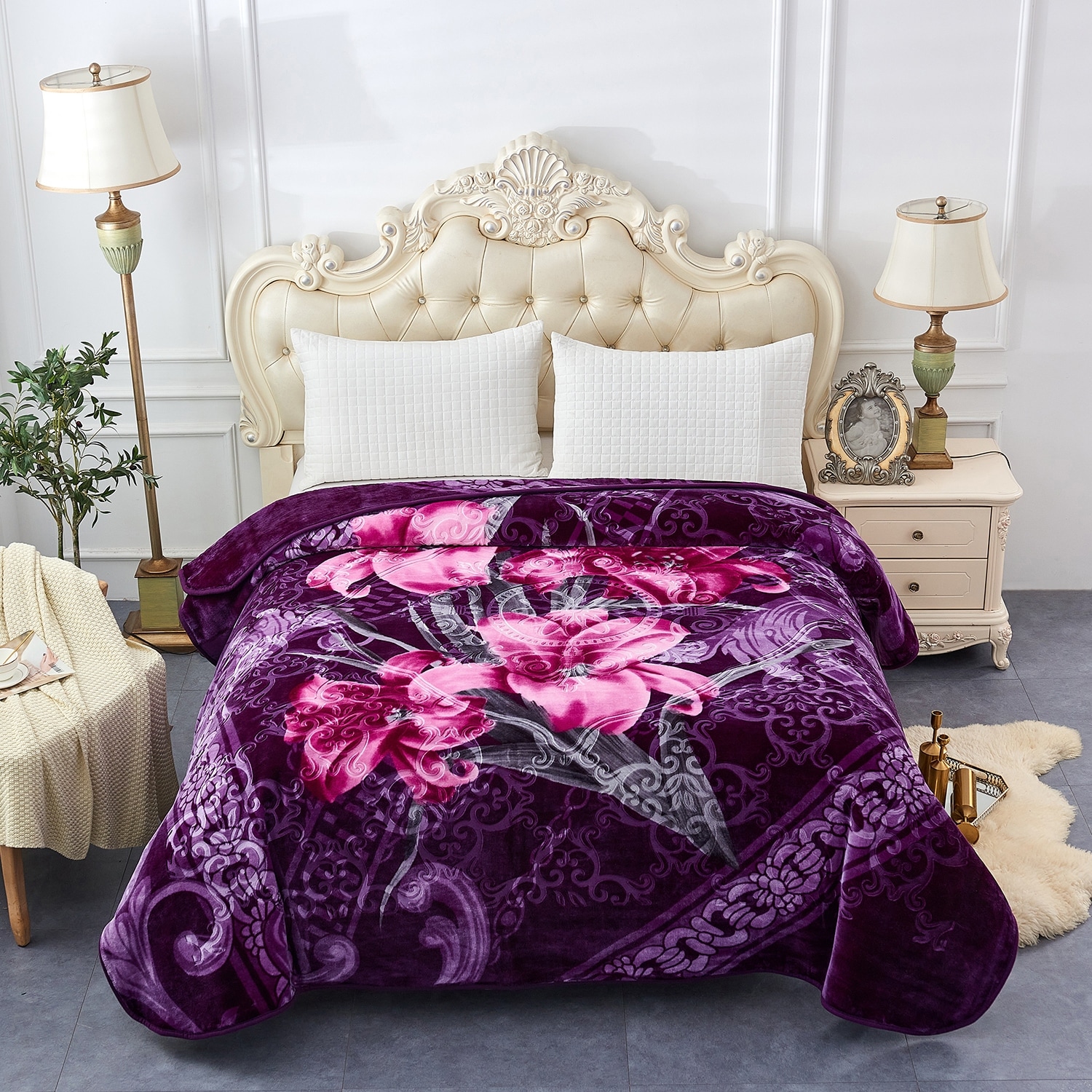Asian fur blanket top