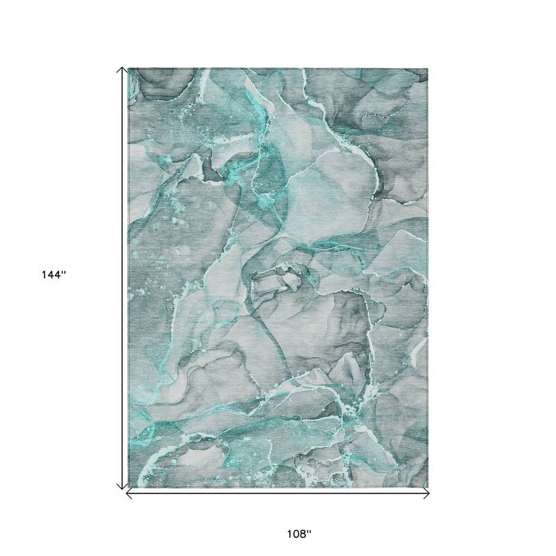 Lalu Artistic Abstract Weather Resistant Classic Meets Modern Outdoor Rug