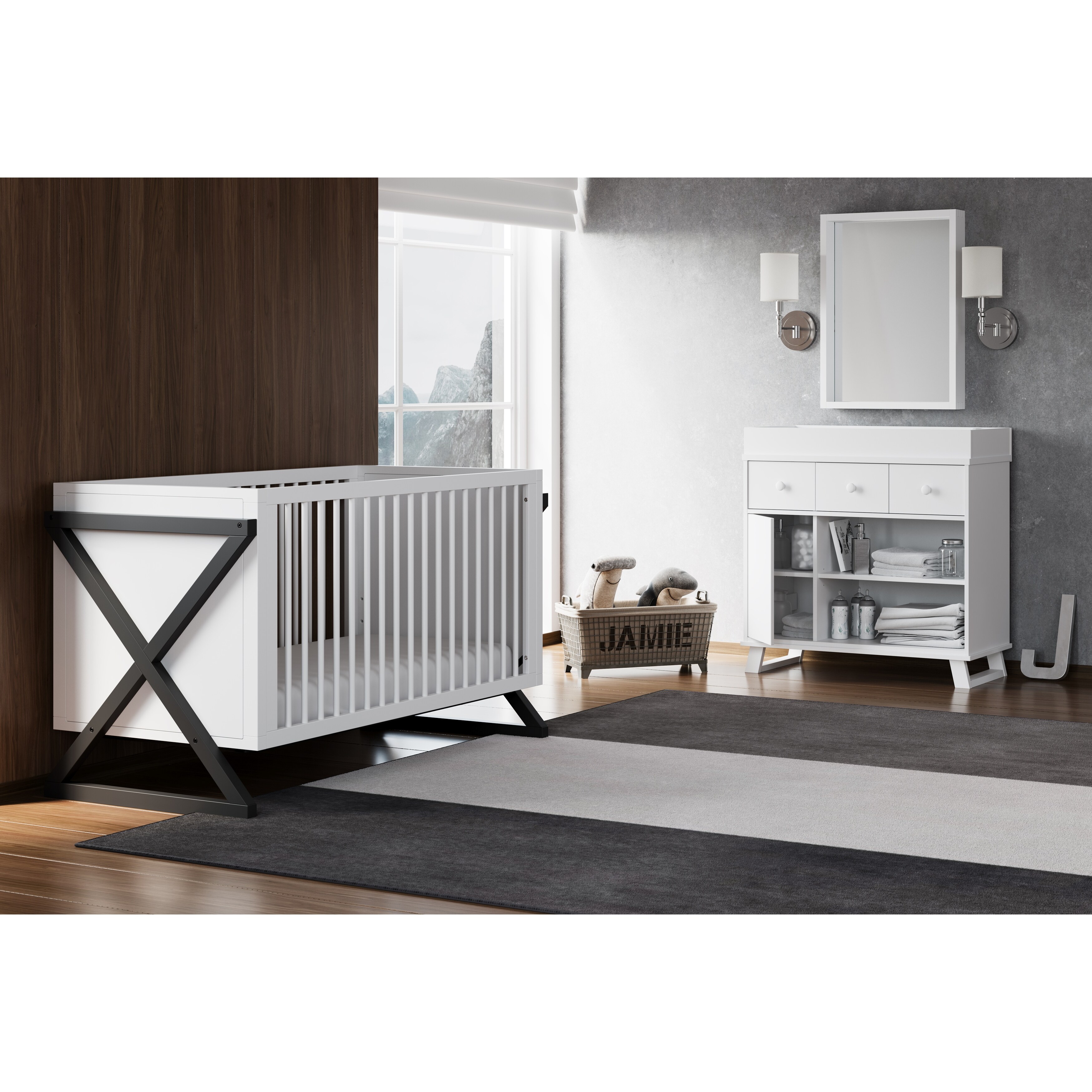 storkcraft modern nursery changing table dresser