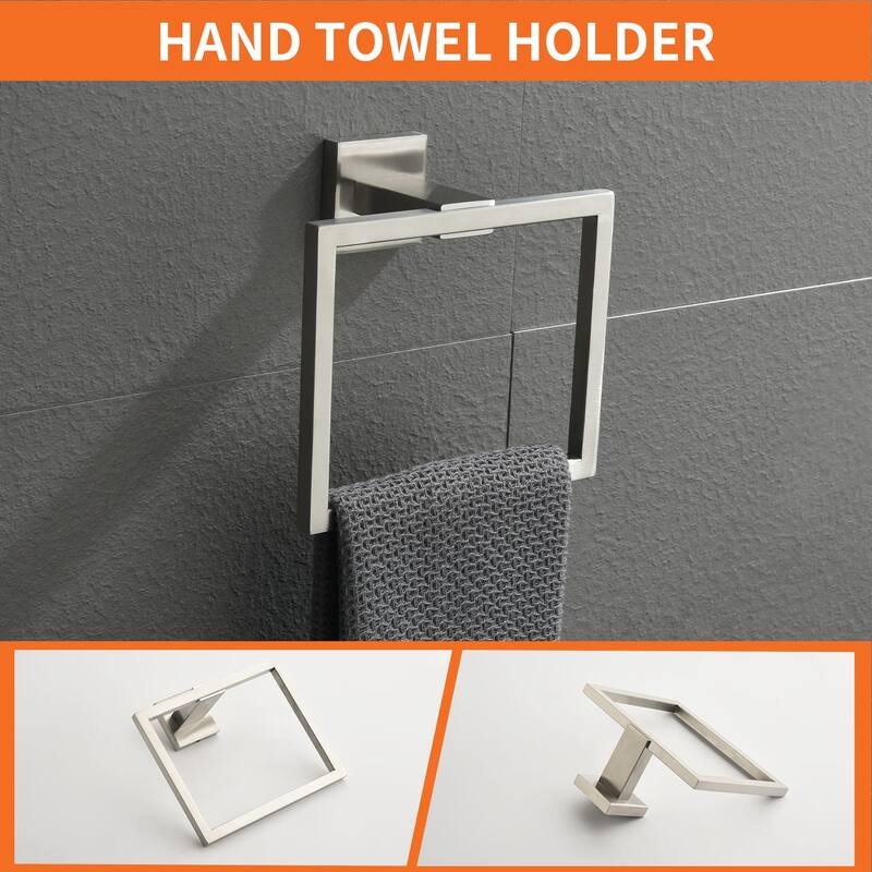 4 Piece Bathroom Hardware Set Wall Mount Bathroom Towel Holder Bar Set Bathroom Fixtures 304 Stainless Steel Bath Accessories