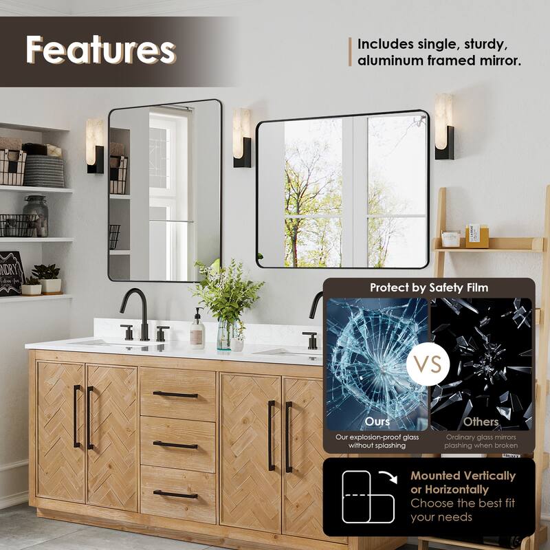 Altair Bellavia Bath Vanity in Weathered Fir with Mirror