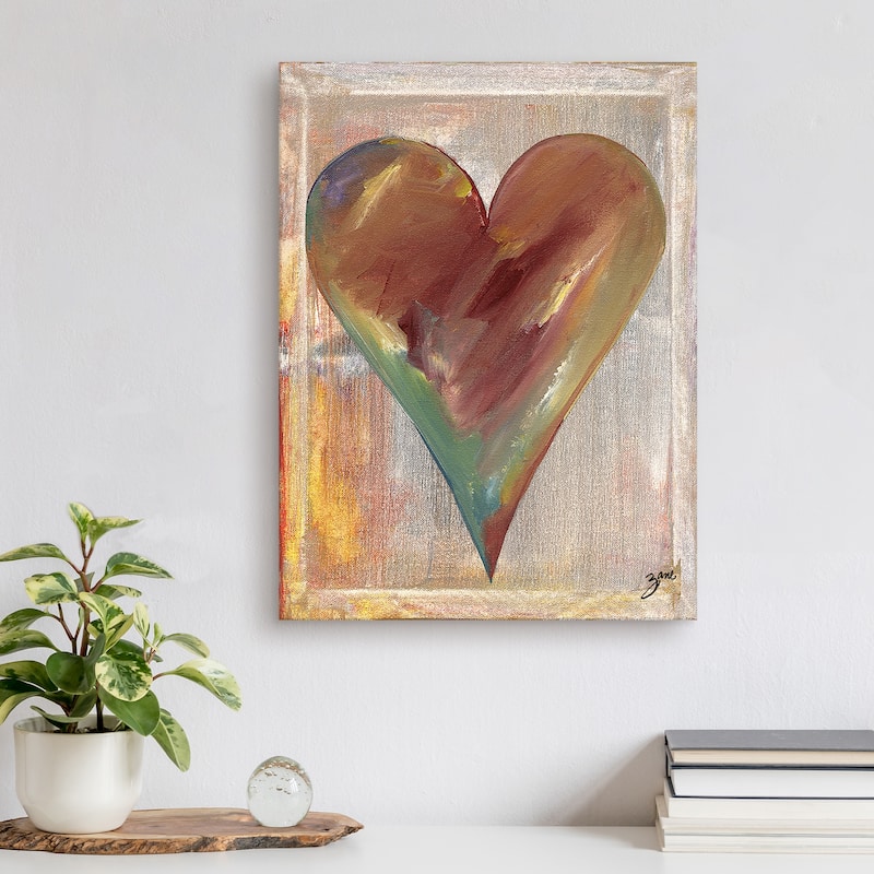 'Carter' Heartwork Wrapped Canvas Wall Art