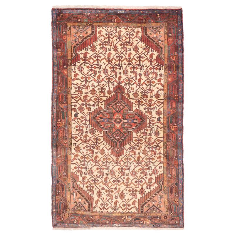 ECARPETGALLERY Hand-knotted Anadol Cream Wool Rug - 3'2 x 5'5