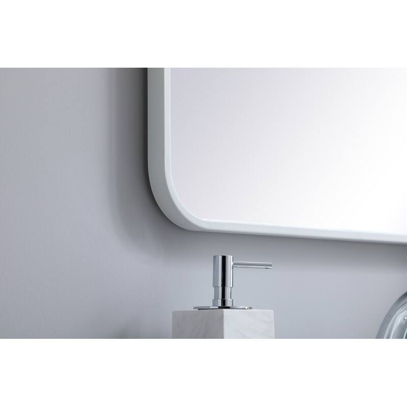 Ezra Soft Corner Metal Rectangular Mirror