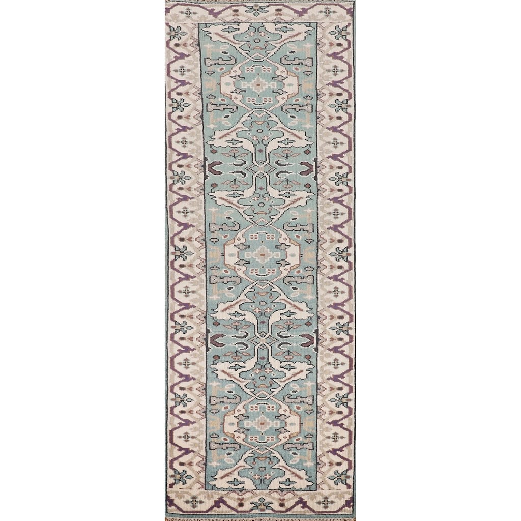 Oushak Oriental Runner Rug Handmade Hallway Wool Carpet - 2'8"x 9'6"
