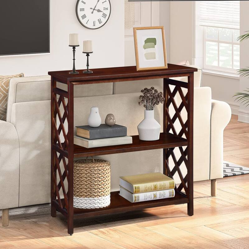 Console Table 3-Tier with Storage Shelves